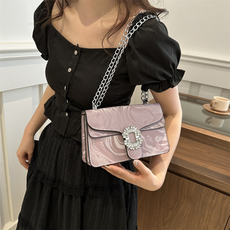 Luxury Brand Designer Bag Elegant Simple Fashion Korean Style Chain Shoulder Crossbody Bag For Women 2024 Summer New Trendy Versatile Small Square Bag