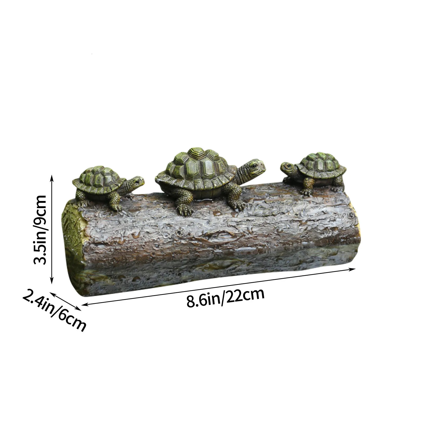 Garden courtyard pond fish tank decoration landscaping simulation ornaments three turtles climbing wood floating in water toys 250604