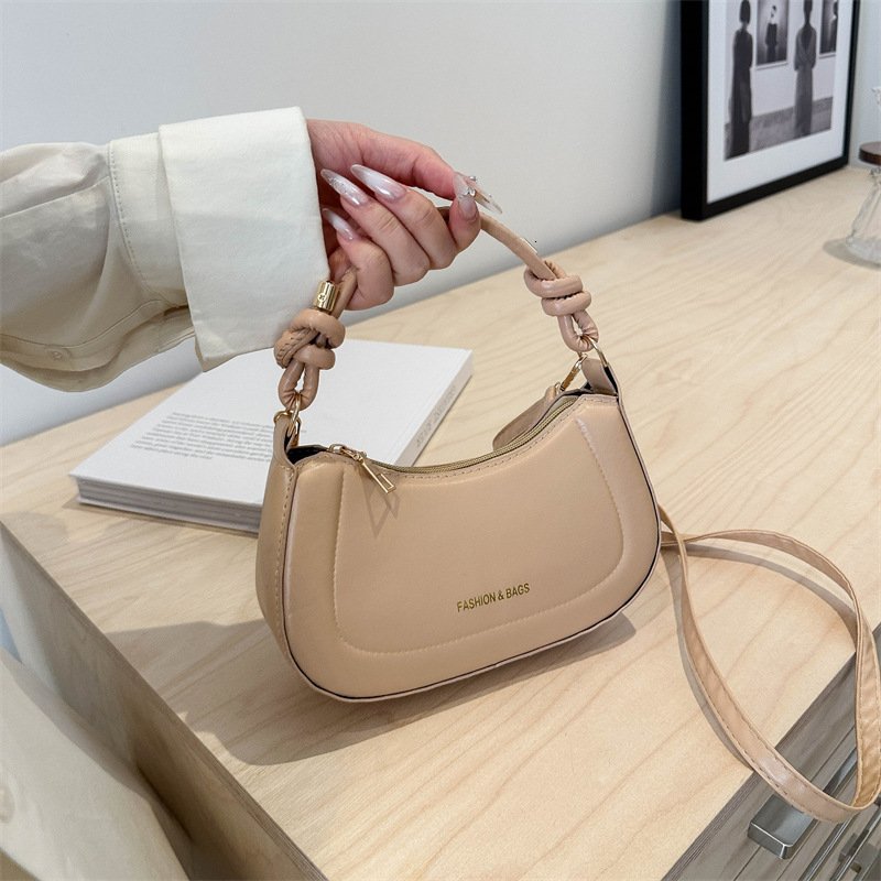 Luxury Brand Designer Bag Solid Color Textured Simple Single Shoulder Crossbody Bag For Women 2024 Spring New Versatile Ins Style Casual Bag Fashionab