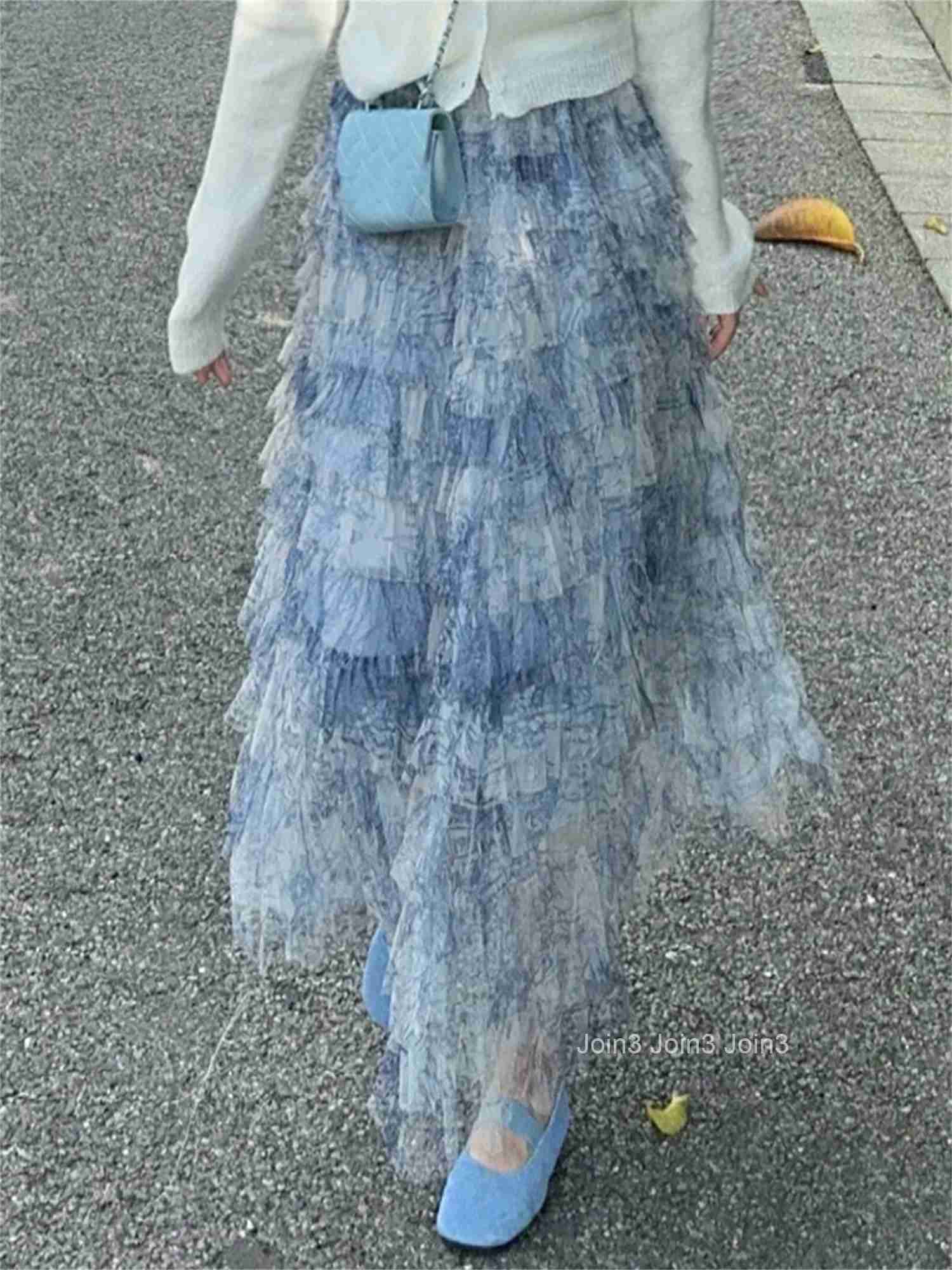 Elegant Floral Lace Maxi Skirt with High Waistband and Flowy Layers for Wedding Party Evening Prom Beachwear