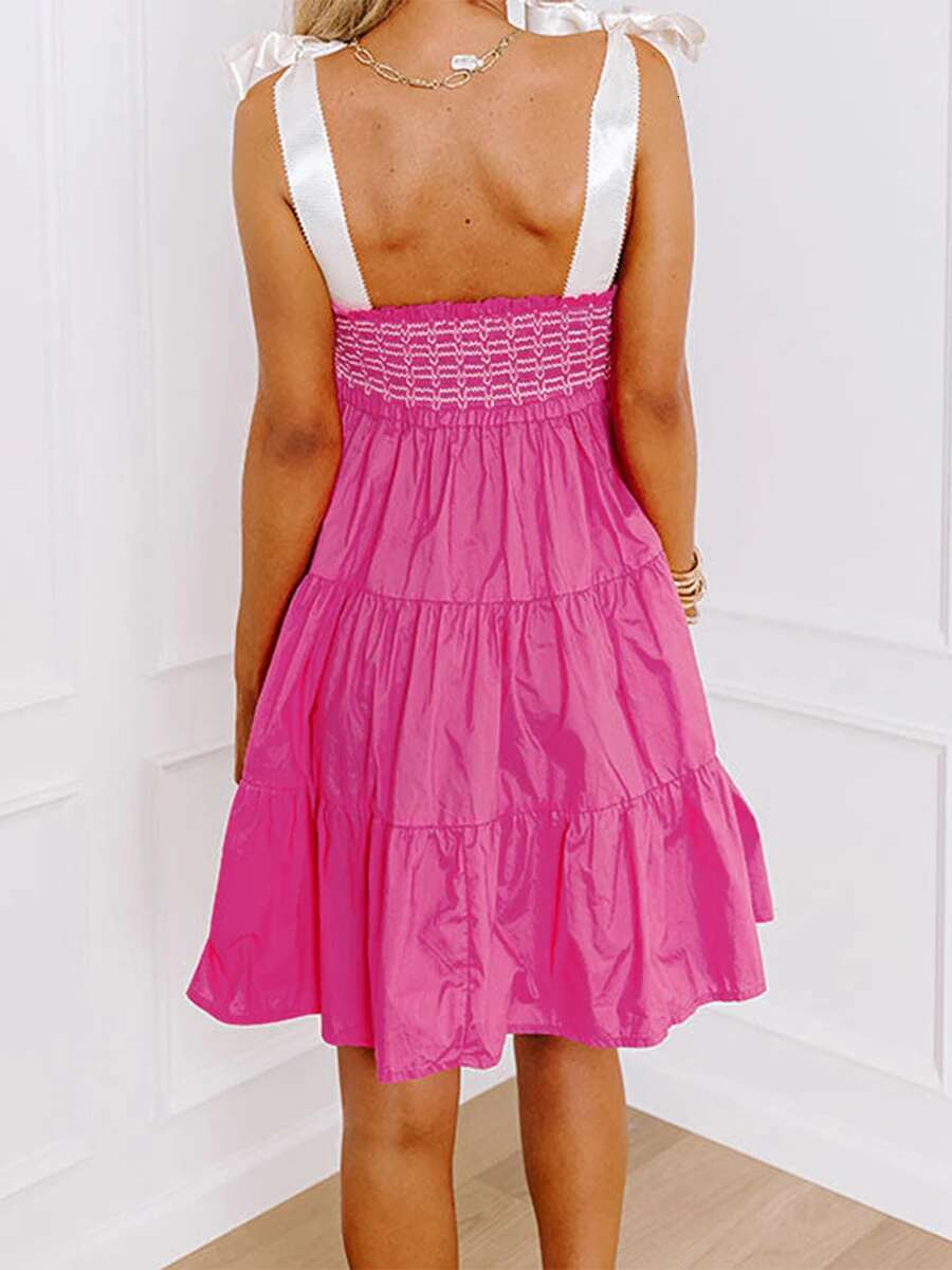 Elegant Floral Print Halter Neck Maxi Dress with Ruffle Hem and Tie Waist for Womens Summer Beach Vacation