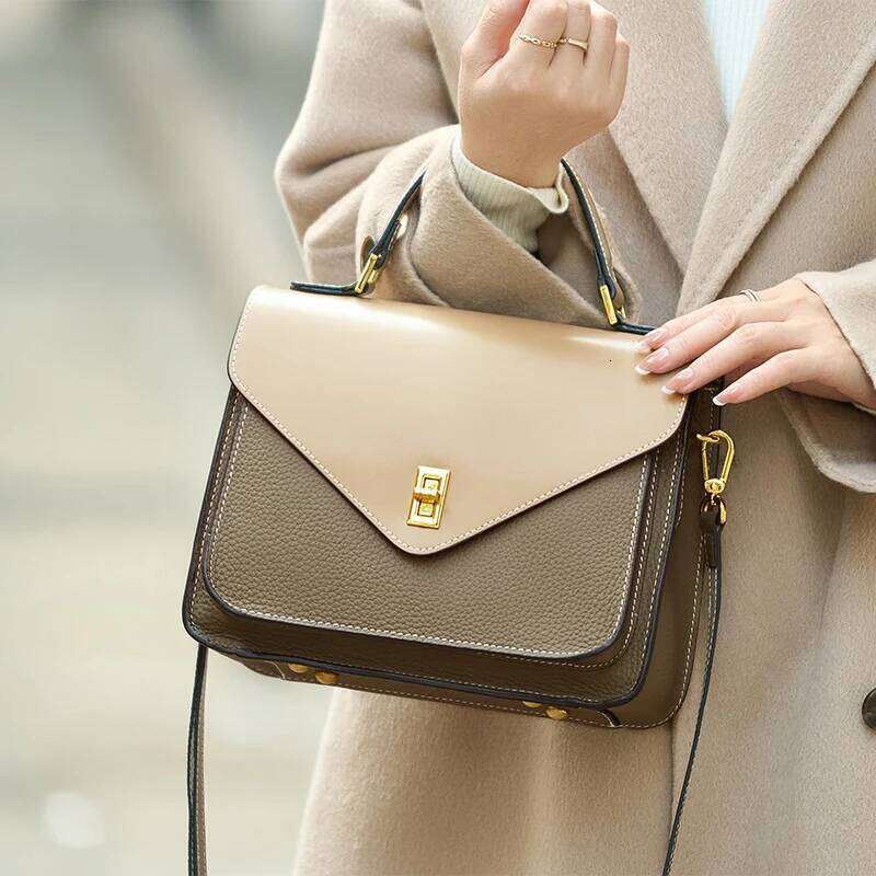 Limited Handcraft Real Bag Big Black First Cow Layer Genuine Leather Handbag Shoulder Bags Female Fashion#SC2028