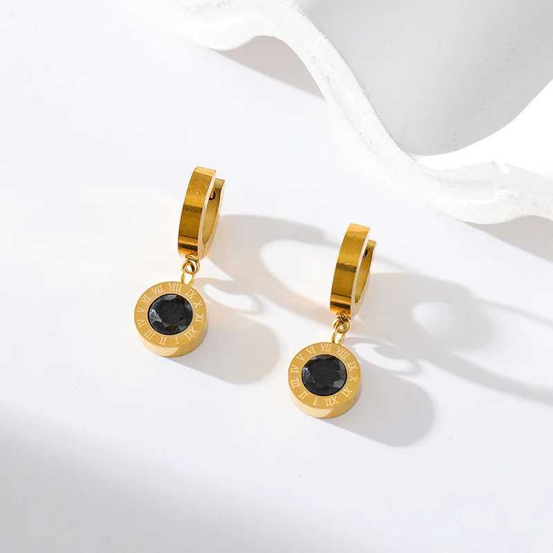 EILIECK 316L Stainless Steel Black Zircon Necklace s Earrings Set For Women New Trendy Gift Waterproof Jewelry 3-Set Z250607