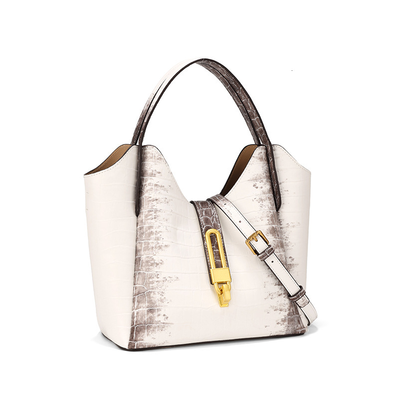 Free shipping High-Quality Niche Design Designer bags Crocodile Pattern Bag 2025 New Women's Fashion Versatile Shoulder Luxury Underarm Bucket Ba