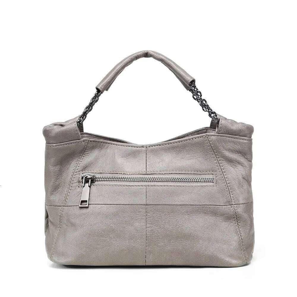 Woman Handbags Genuine Leather For Women 2023 Famous Designer Plaid Casual Totes Chains Crossbody Bags Ladies Shoulder Bag