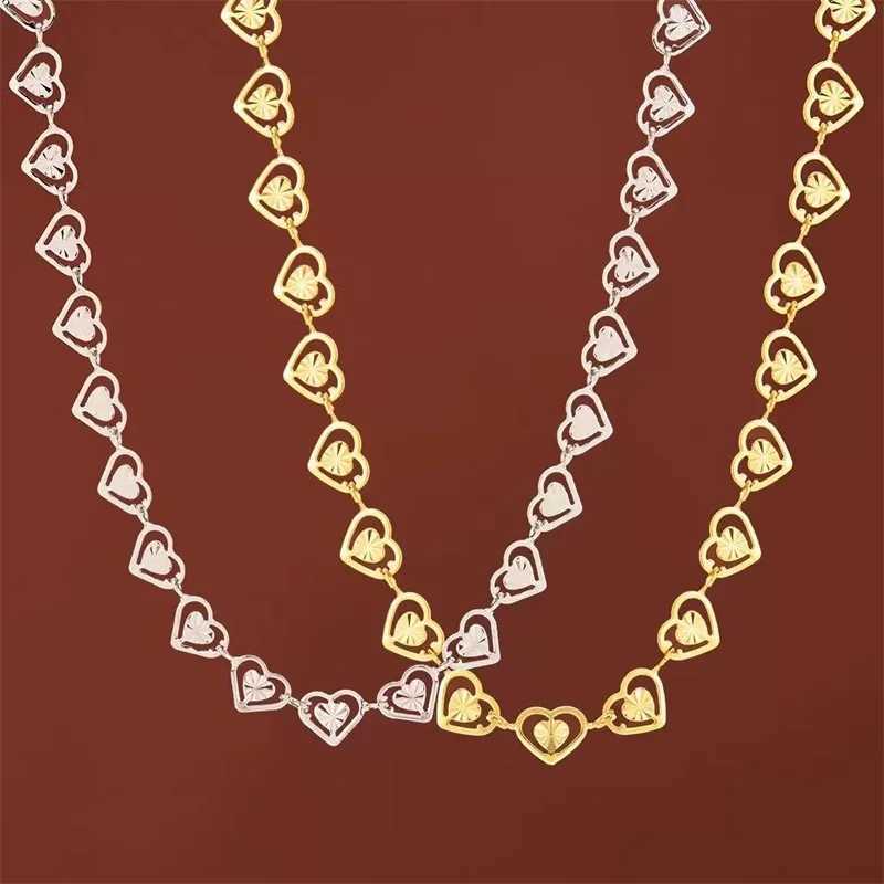 EILIECK 316L Stainless Steel Creative Heart Necklace Earrings Set Fashion Silver Color Waterproof Jewelry for Women Z250607