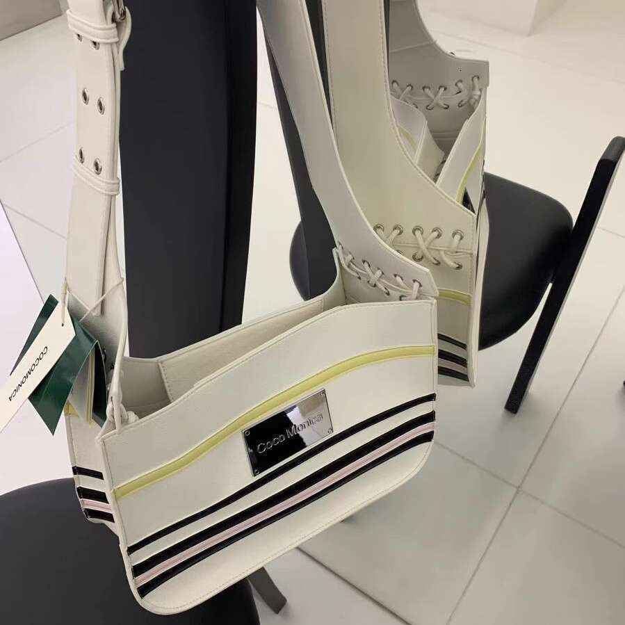 High End Spring Summer New Trendy Fashion Striped Belt Buckle Wide Strap Single Shoulder Crossbody Women s Bag