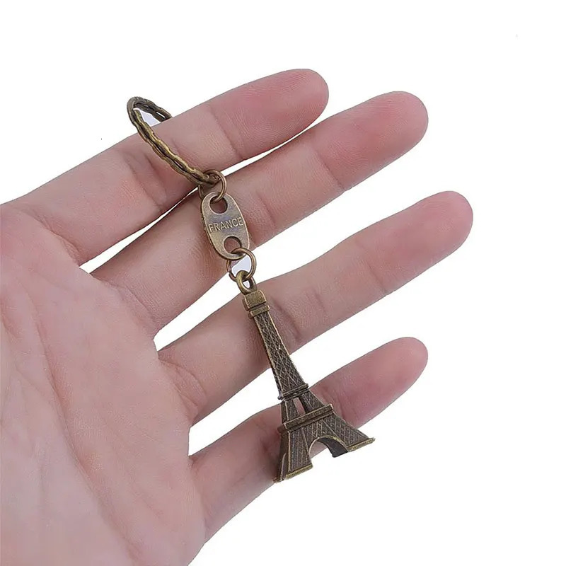 10pcs Eiffel Tower Keychain Retro Keychain Decorations Purse Charms Statue Model Prom Keychain French Souvenirs 250530