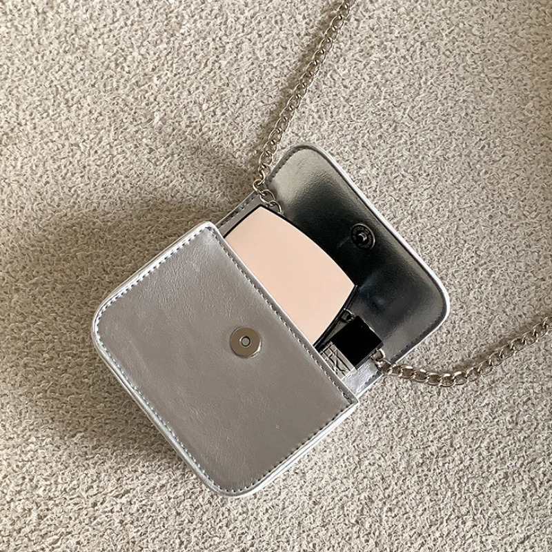 Korean Fashion Shoulder Bags Mini Square PU Leather Lipstick Toiletry Crossbody Bags for Women Coin Handbags Purses 250606