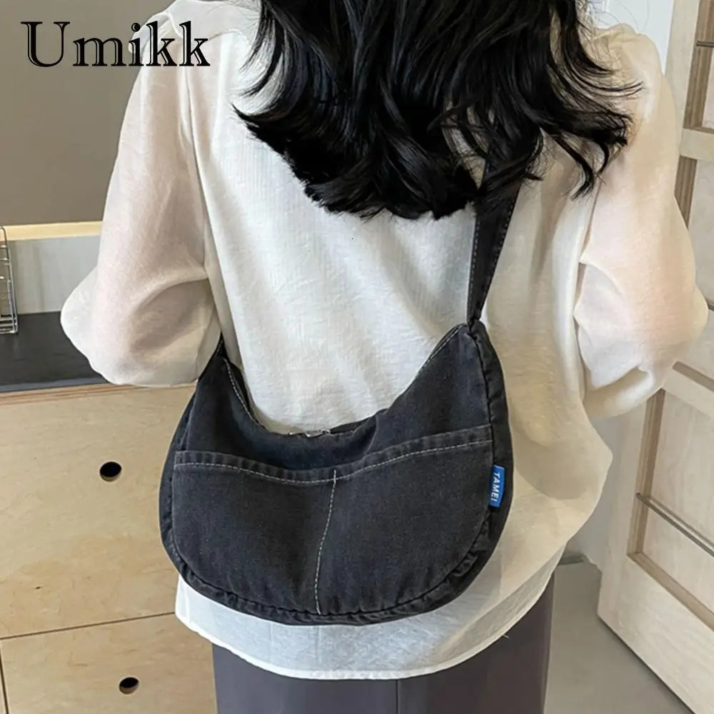 Denim Crossbody Bag Casual Hobo Bag Large Capacity Shoulder Bag Jean Purses for Women Work Shopping Travel 250606