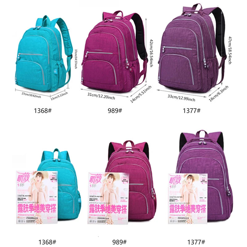 TEGAOTE Aesthetic School Backpacks for Teenagers Girl Nylon Waterproof Travel Backpack Purse Women Laptop Bagpack Mochila 250605