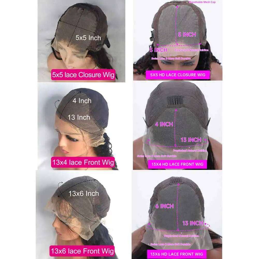 NAMM 40 Inch 13x6 Hd Frontal 13x4 Black Straight Lace Front Wigs Human Hair 5x5 Closure Wig Brazilian PrePlucked 250 Density