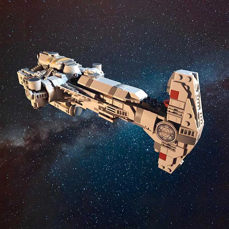 NEW MOC Starship Series Mid-Scale Hammerhead Corvette Model Building Blocks Spacecraft Brick DIY Set Christmas Gifts Kids Toys Z250607