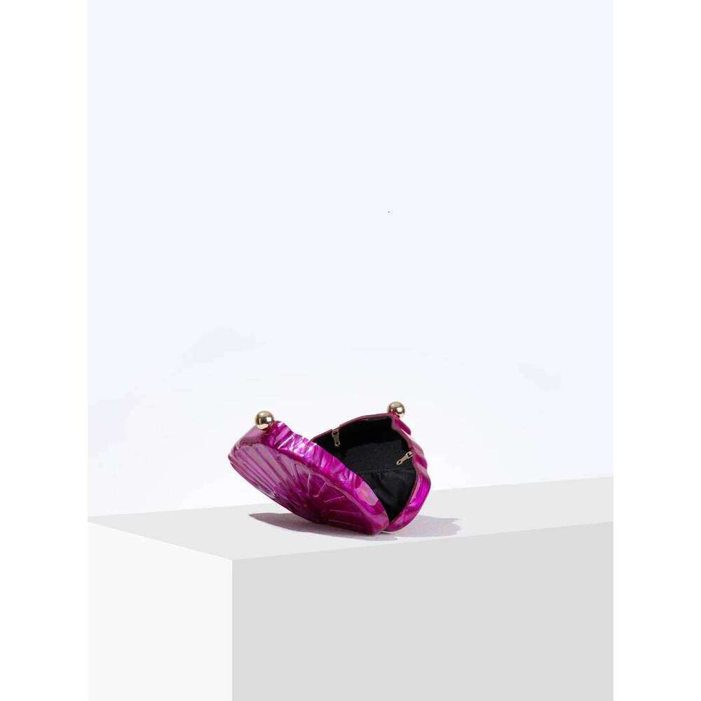 Sea Shell Clutch Bag Acrylic Women Wedding Evening Party Cute Ivory Pearl Rose Color Purse Handbag Summer New 2024