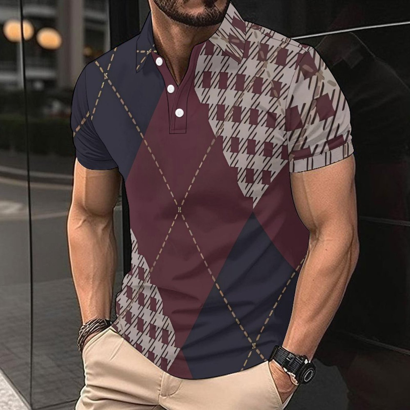 Men's T-Shirt Men's Street Fashion Summer Daily Shirt Hawaiian Whale Shark Cartoon Print Casual Loose Short Sleeve Beach TopEU Sizes: S - 3X