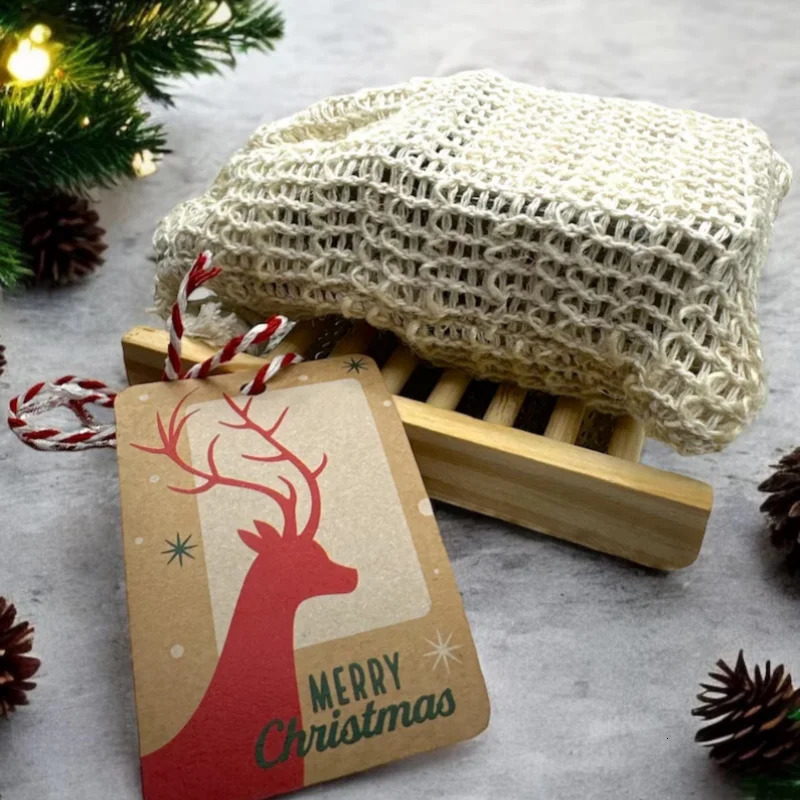 10-50PCS Soap Bags Wood Soap Dish Tray Hand Craft Soap Holder Bath Gifts Bar Soap Pouch Birthday Christmas Gift Soap Supplies 250604