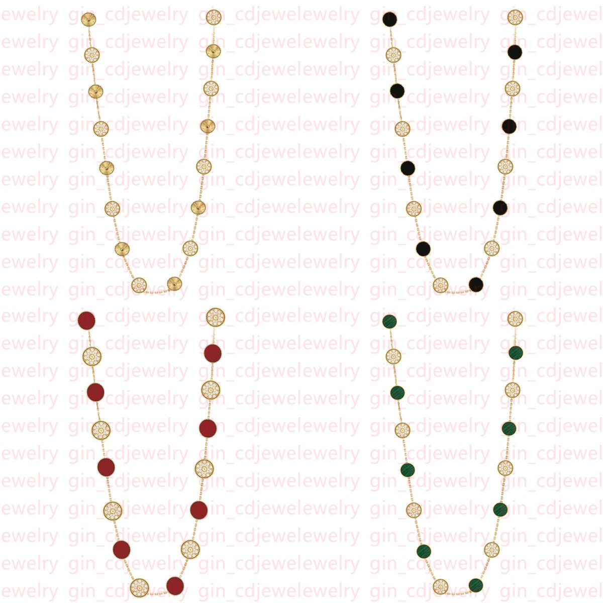 Fashion classic lucky 20 flower diamond necklace Valentine's Day Mother's Day Engagement Christmas Birthday Gift Quality Jewelry