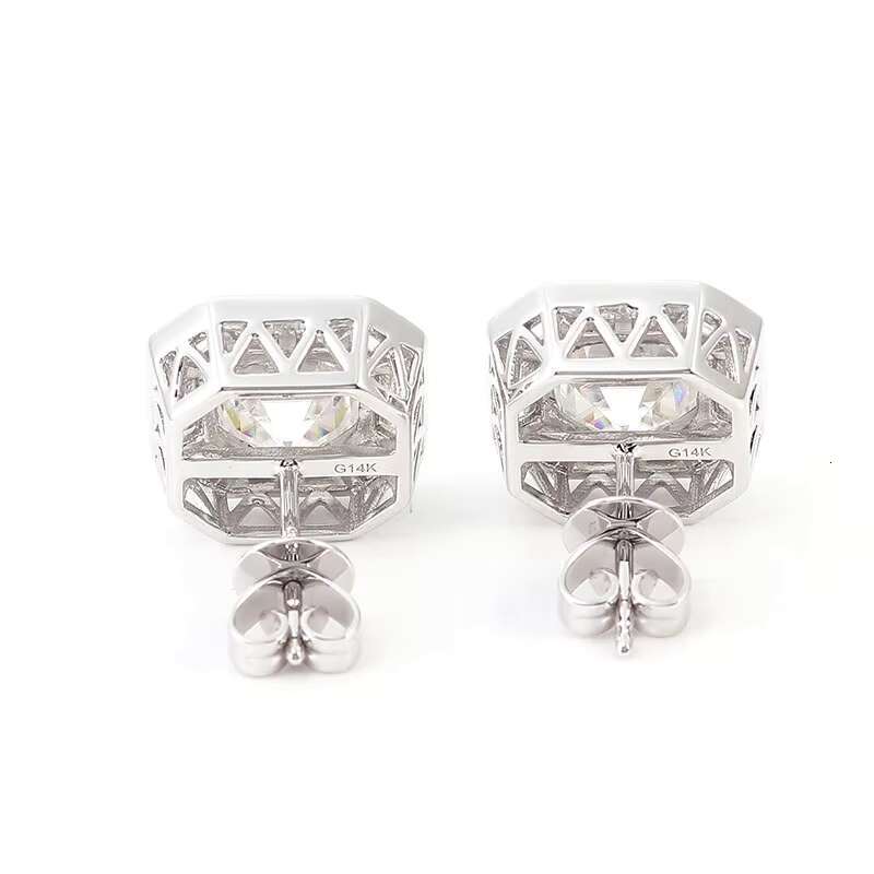 Moissanite Stud Earrings 925 Sterling Silver Earring Set Stud Earrings Moissanite Diamond Jewelry for Party Wedding Anniversary