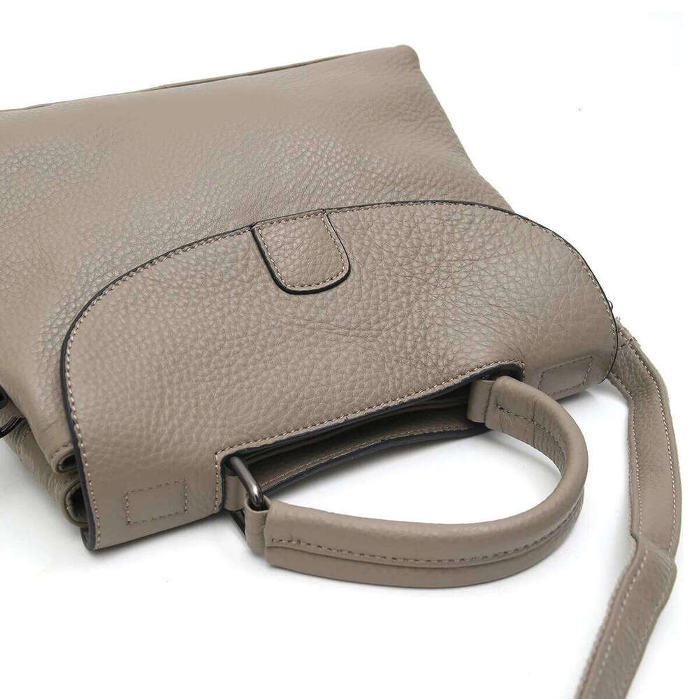 SC Fashion Genuine Leather Handbags For Women Flap Cover Top-Handle Purses Casual Daily Cross Body Shoulder Bags Multi Pockets