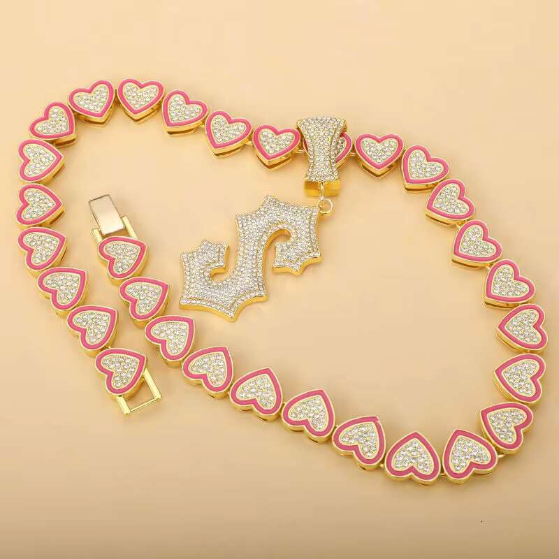 Trendy Cuban Chain Hip Hop Jewelry Gold Plated Silver Rhinestone Zinc Alloy Necklace Bracelet Diamond Link Designselling Pop