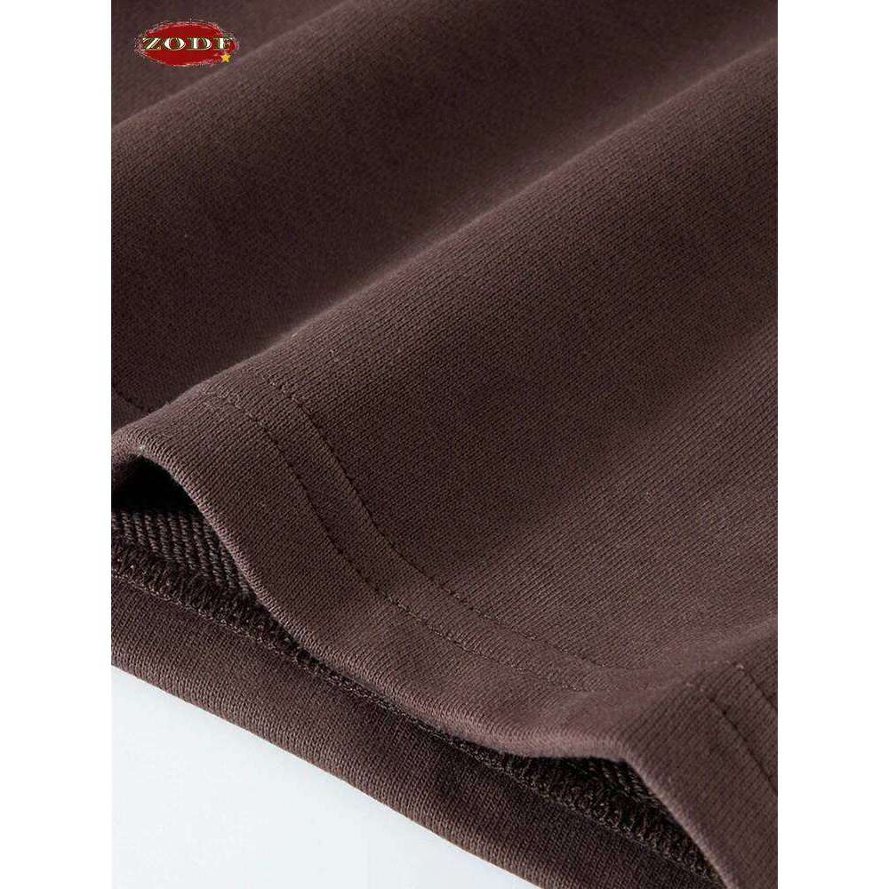 ZODF Solid 2024 Summer 400gsm Cotton Shorts For Men Women Unisex Loose Comfortable Short Pants Brand Bottoms HY0783