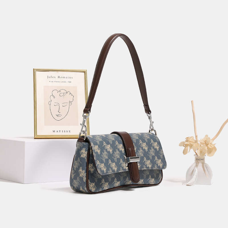 Trendy Niche Popular High-End for Women 2024 New Fashion Single Shoulder Crossbody Versatile Baguette Underarm Bag