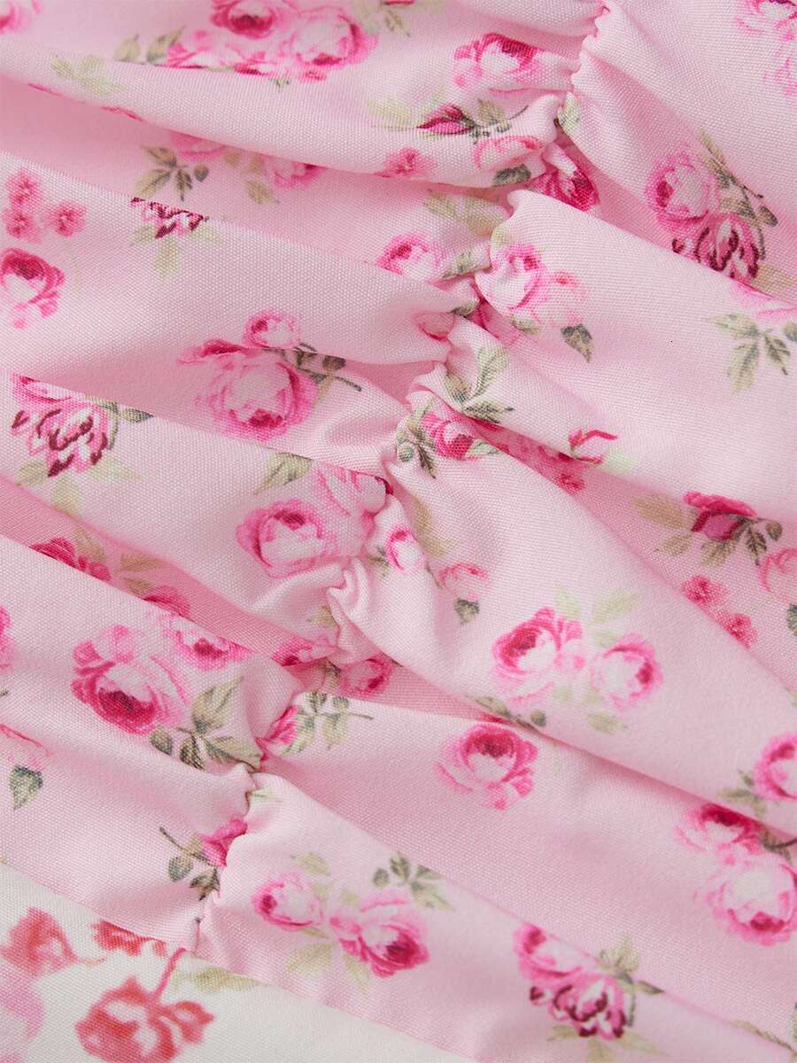 Elegant Boho Chic Maxi Dress with Floral Print and Delicate Lace Details Sleeveless V-neck A-line Dress for Summer Wedding or