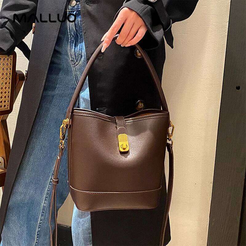 Women's Genuine Cow Leather Shoulder Bags Ladies Fashion Versatile Designer Crossbody Bag Female Bucket Handbags For Lady