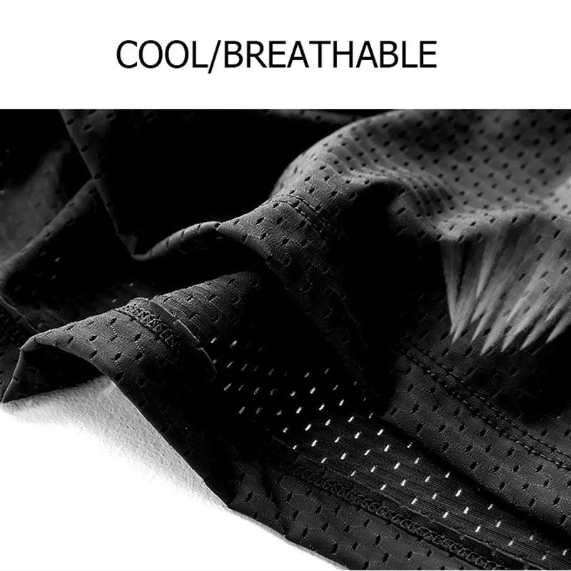 2024 Summer Mesh Mens Tank Tops Ice Silk Vest QuickDrying Breathable Sleeveless TShirts Sports Fitness Top 250527