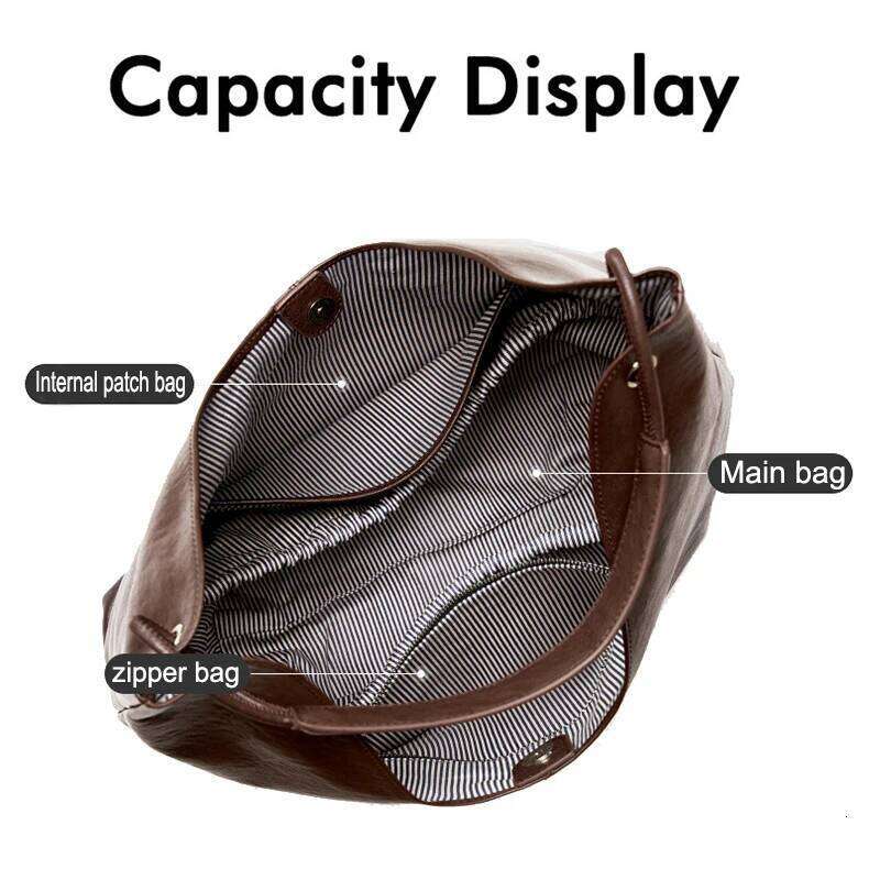 New Women's Large Capacity Genuine Leather Handbag Fashion Single Shoulder Underarm For Ladies Commuting Stylish Girls Bag 250605