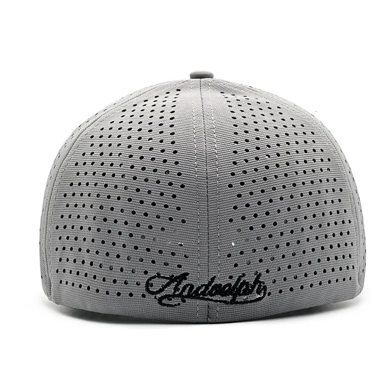 5cm Short Brim Baseball Cap for Men Mesh Fitted Caps Big Head Hat Back Closed Stretchy Full Closed Cap 56-60cm 61-65cm 250605