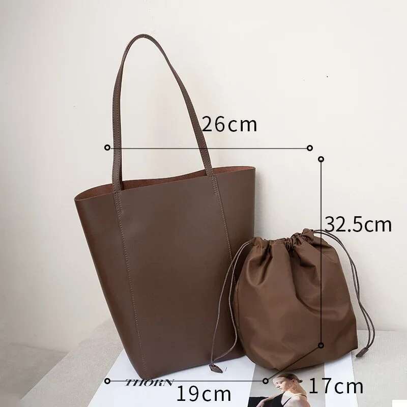 Women's Soft Genuine Leather Shoulder Bags Female Large Capacity Totes Bag Ladies Designer Casual Handbags Fashion Purses