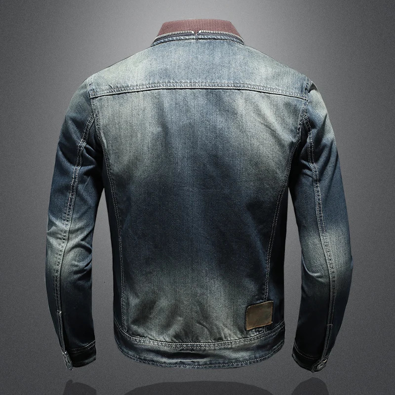 Spring Autumn Men Denim Jackets Mens Casual Classic Cotton Coat Outwear Male Trend Solid Color Jeans 250530