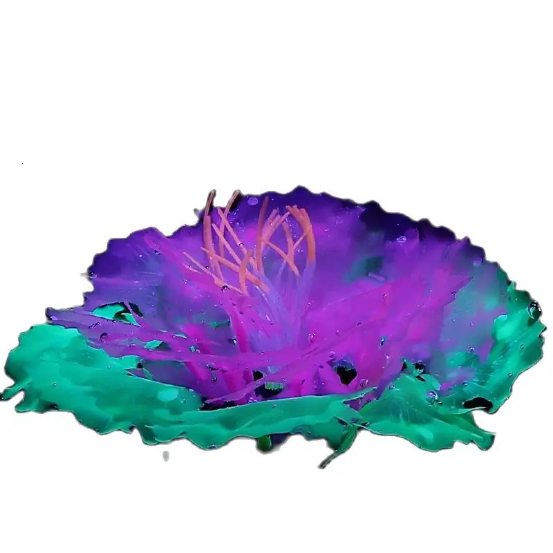 Artificial False Flower Emulation Silica Gel Aquatic Plant Ornaments Aquarium Underwater World Fish Tank Landscaping Decoration 250604