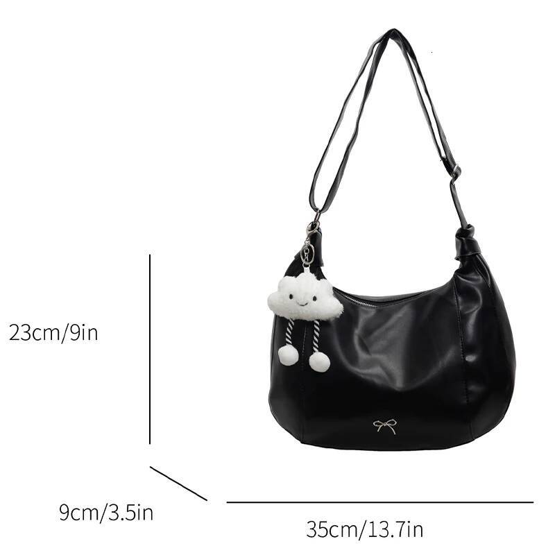 2024 Summer New Large Capacity Underarm Shoulder Crossbody Bag Women's Fashion Backpack Comes with Small Doll as a Gift
