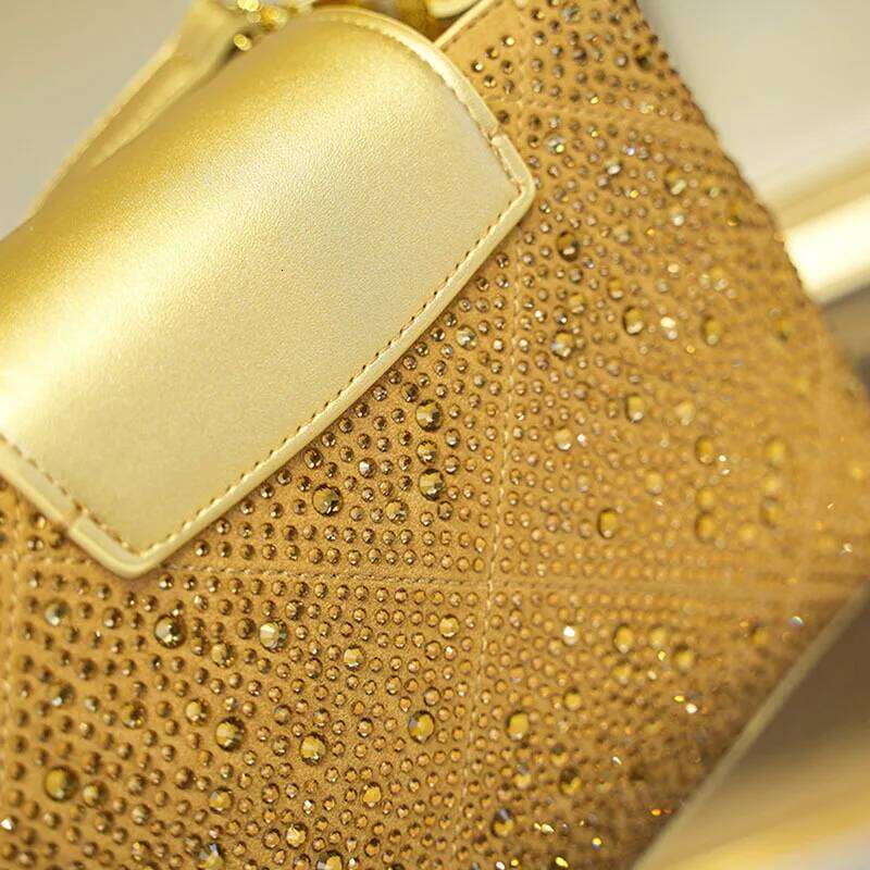 Rhinestone Handbags Women Rivet Crossbody 2024 Hasp Shoulder Top-Handle Bags Designer New In Handbag Bolsa Feminina