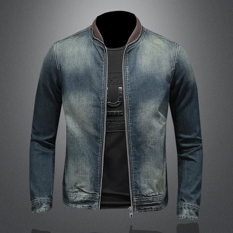 Spring Autumn Men Denim Jackets Mens Casual Classic Cotton Coat Outwear Male Trend Solid Color Jeans 250530