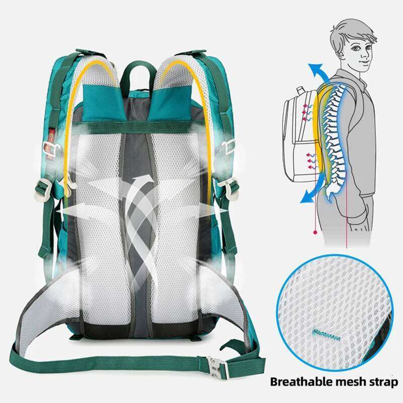 40L Multifunctional Hiking Bag Expandable Backpack Lightweight Sports Daypack Large Capacity Camping Trip Storage Pack