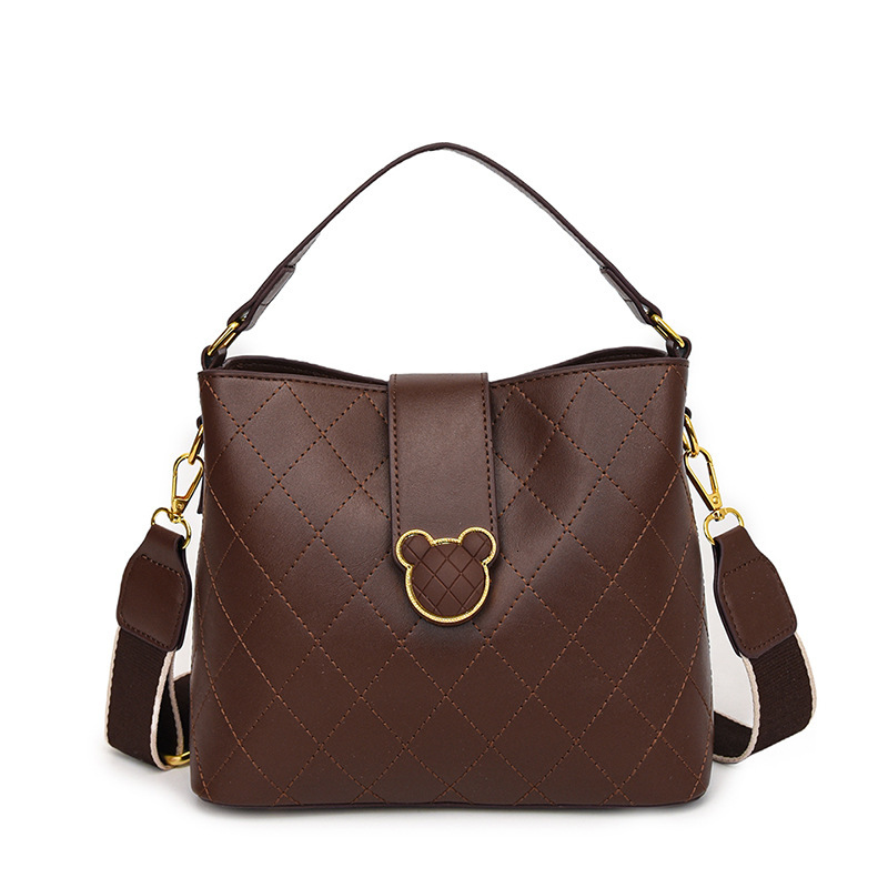 Brand High Quality New Style Quilted Shoulder Bag New Model High-End Retro Bucket Bag Classic Versatile Trendy Crossbody Women's Bag New Free Del