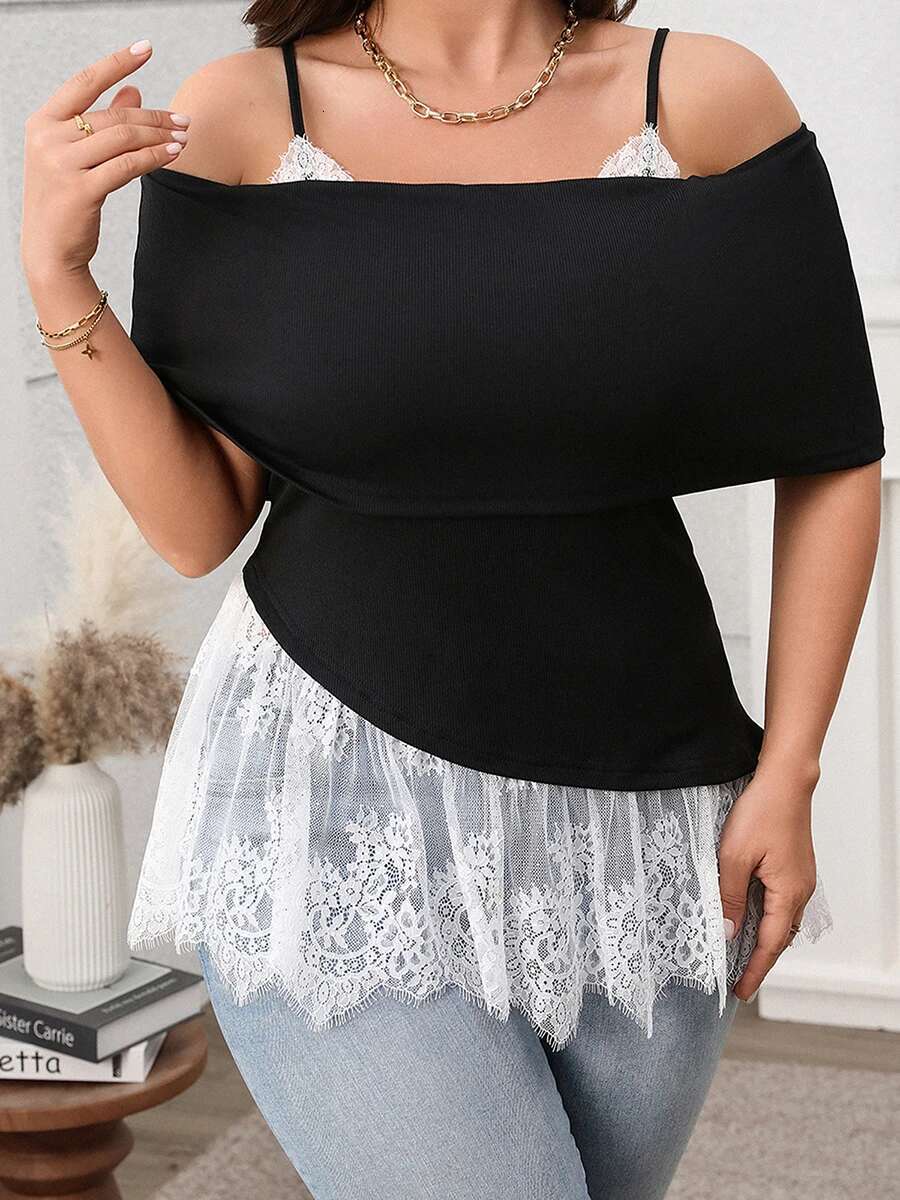 Women Plus Size T-shirts Floral Print V-neck Short Sleeve Blouse Loose Fit Casual Tops Summer Fashion Tee Shirt
