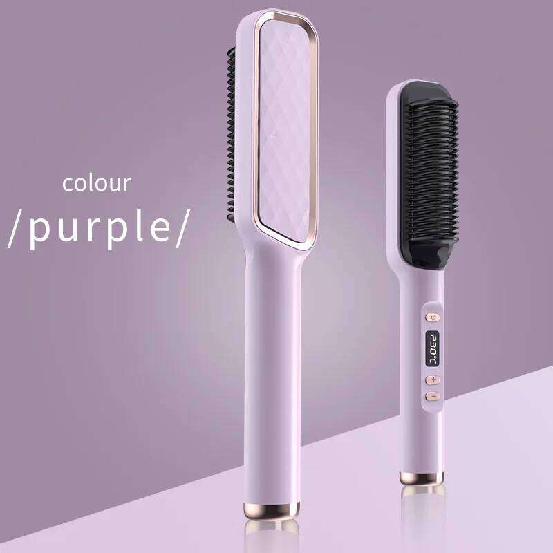 LCD Comb Negative Ion Does Not Damage Straight Curly Dual-Purpose Lazy Hair Straightener