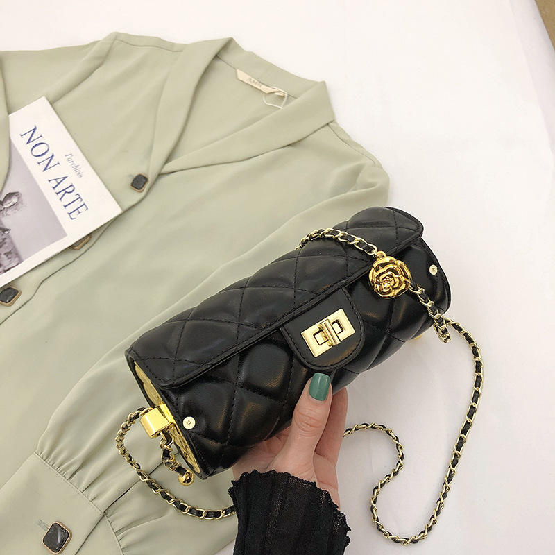 Luxury Brand Designer Bag Small Bag For Women 2023 Autumn Winter New Fashion Pen Holder Chain Bag Camellia Phone Bag Quilted Shoulder Crossbody Bag