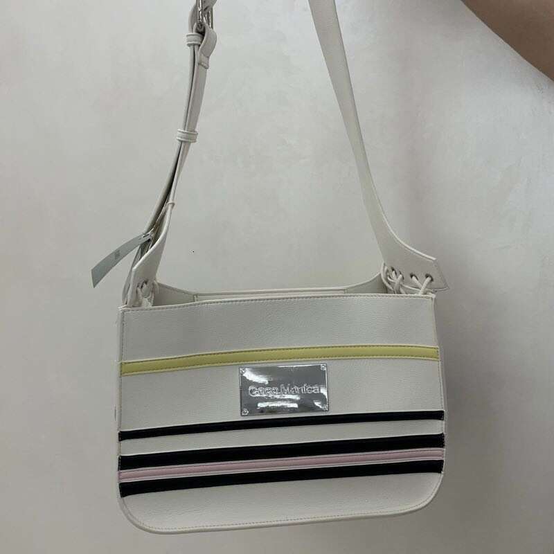 High End Spring Summer New Trendy Fashion Striped Belt Buckle Wide Strap Single Shoulder Crossbody Women s Bag