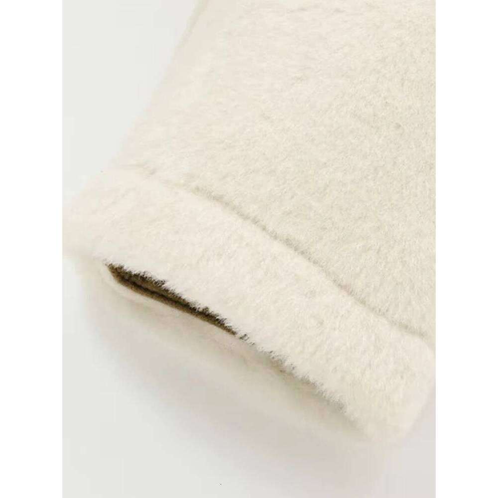 TRZA-Thick Warm Faux Fur Jacket for Women luanyun Long Sleeve Coat, Front Toggle, Female Outerwear, Chic Tops, Fashion