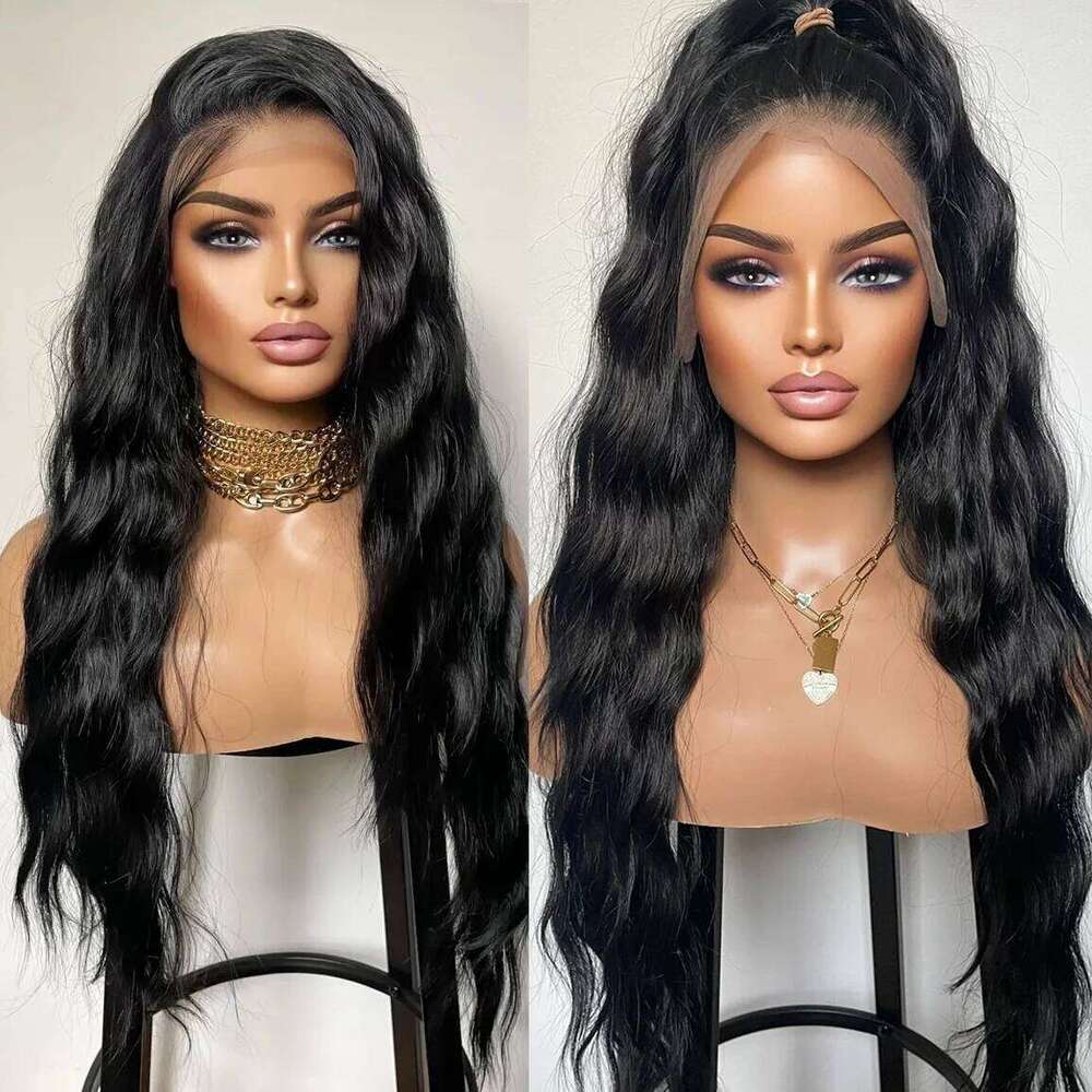 NAMM UStyleHair Brown Lace Front Natural Looking 26 Inches Long Body Wave Heat Resistant Synthetic Hair Daily Use Cosplay Wig