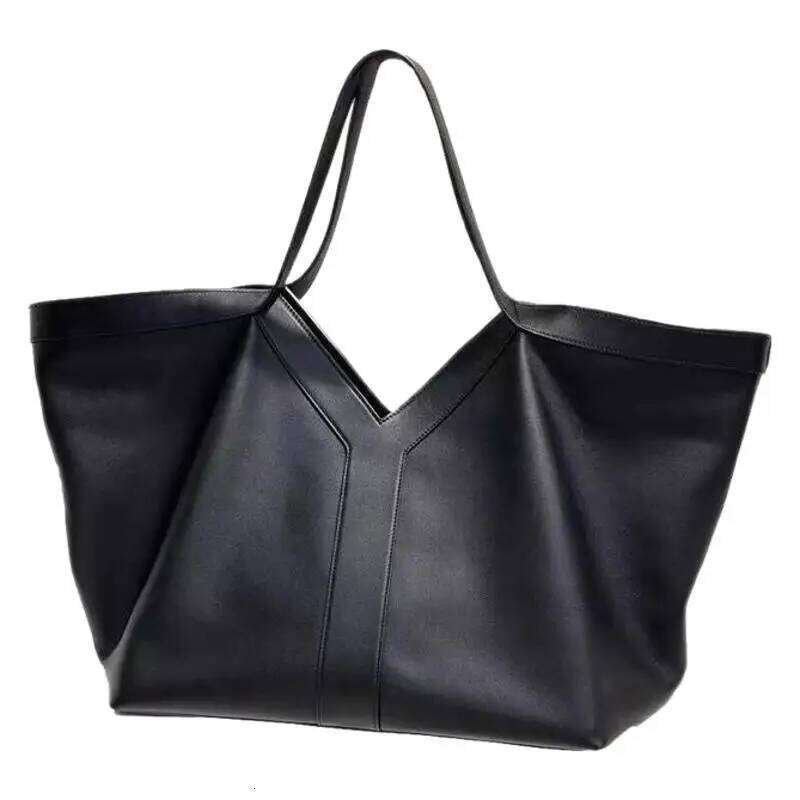 High-end Brand Genuine Leather Women's Tote Retro Large Capacity Underarm New Y Letter Design Versatile Shoulder Bag
