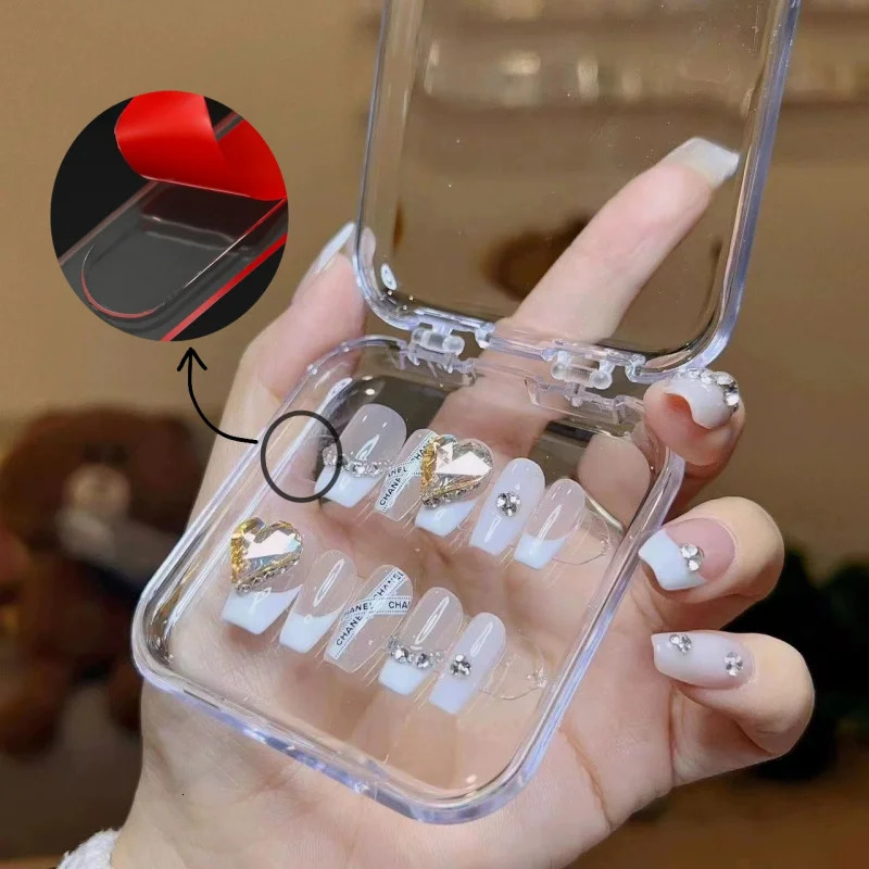 30pc Nail Adhesive Tape False Nails Display Stand Glue Doublesided Pasted Practice Show Square Round Strong Sticky Sticker 250605