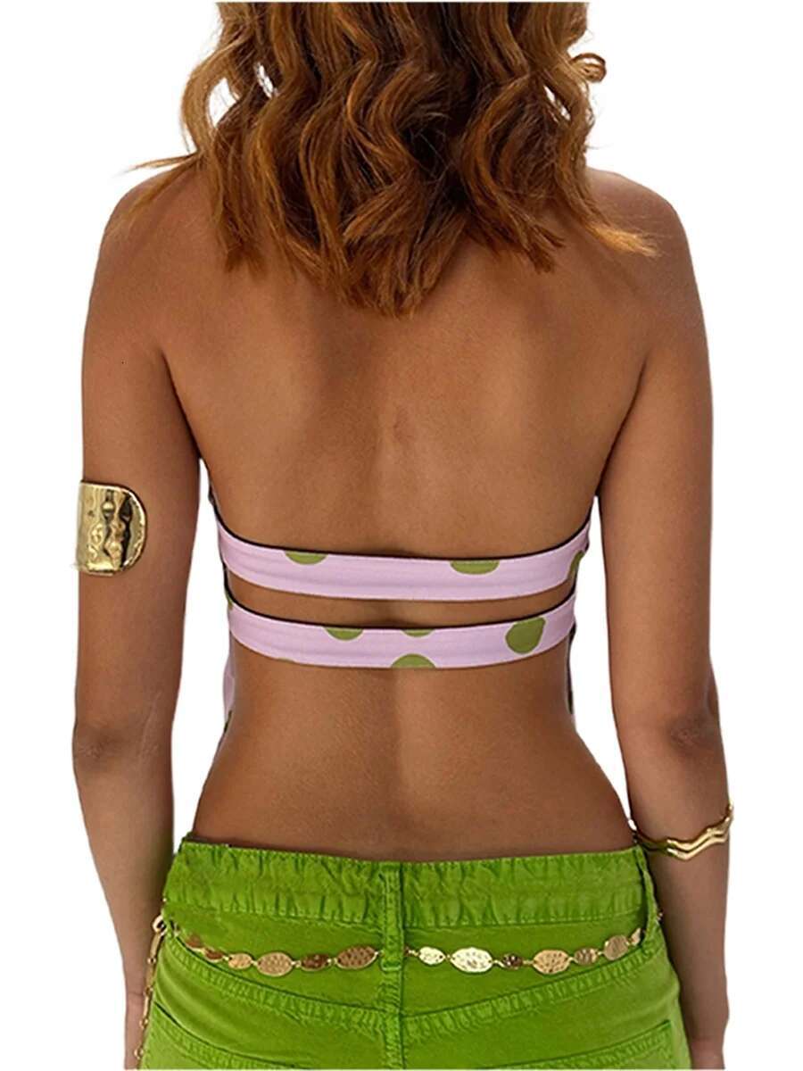 Womensexy V-neck Lace Camisole Tank Top Sleeveless Backless Floral Print Summer Blouse for Beach Vacation Party