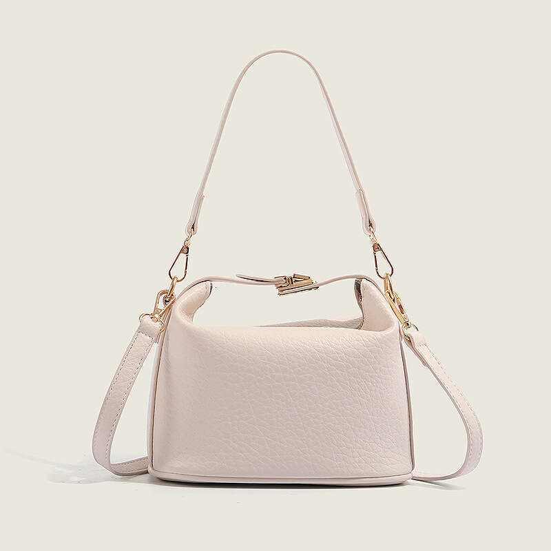 Niche Handbag for Women, Trending Red Brown Handheld High-end Crossbody Lunch Box Bag, 2025 New Casual Fashion Trendy Clothing