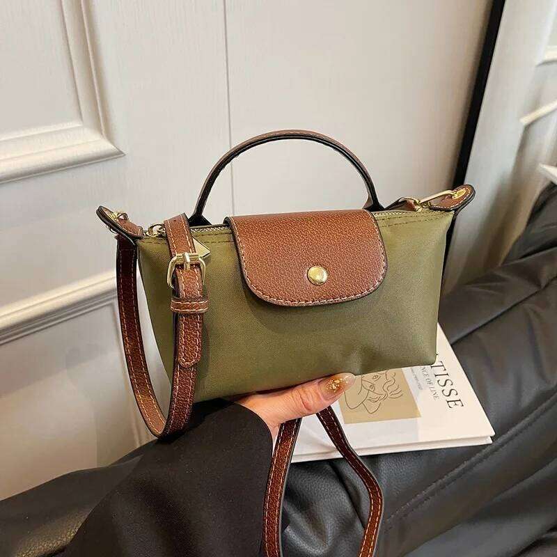 2025 Trendy Summer New Popular Lightweight Shoulder Crossbody Fashionable Women's Bag, Checkered Canvas, Personalized Multi